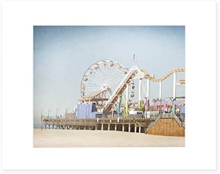 Santa Monica Wall Art, California Coastal Beach Landscape Decor - 5x7, 8x10 Photographic Print (not framed), ‘Santa Monica Pier'