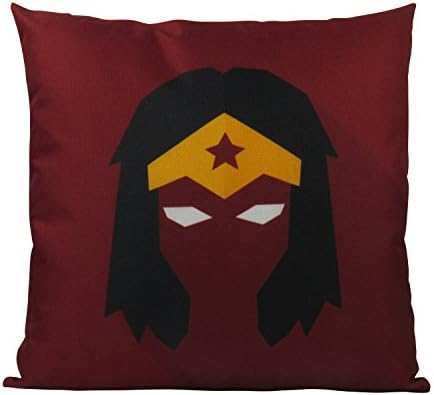 FloradeSweet Wonder Woman Pillow Cover Wonder Woman Art Home Decor Throw Pillow Wonder Woman Vector Gift for Her 18 x18 Her Gift