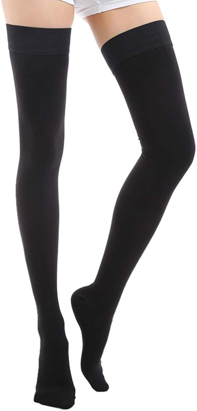 Lurrose Thign High Close Toe Compression Stockings Varicose Vein Medical Stockings