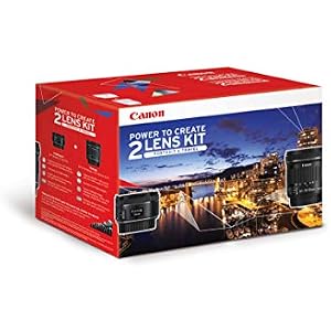 Canon Portrait and Travel Two Lens Kit with 50mm f/1.8 and 10-18mm Lenses,Black - 0570C014