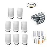 3M Self Adhesive Wall Hook,Stainless Steel Ultra Strong Waterproof Hanger for Robe, Coat, Towel, Keys, Bags In the Home, Kitchen, Bathroom (Narrow)