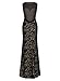 Miusol Women's Sleeveless Long Black Lace Split Side Evening Formal Dress, Black, Medium