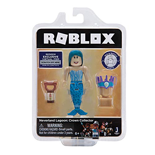 Roblox Gold Collection Neverland Lagoon: Crown Collector Mermaid Single Figure Pack with Exclusive Virtual Item Code
