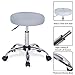 UREST Rolling Stool Adjustable Stool Massage Stool Swivel Office Desk Stool Chair with Wheels for Home,Office,Spa,Shop,Vanity in Grey