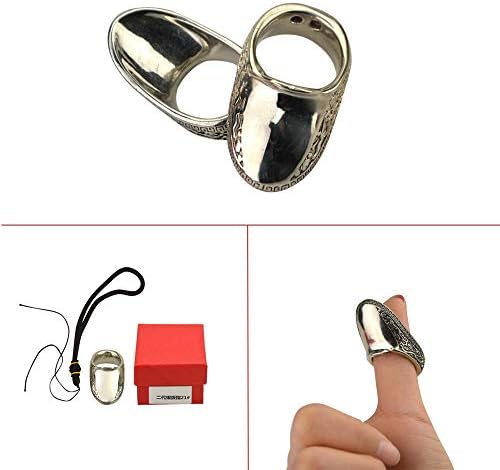 Handmade Traditional Archery Silver Thumb Ring Finger Protector Guard for Target Practice Arrow Hunting