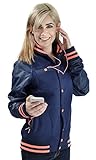 Hoodie Buddie Men's Kersh Letterman Jacket with Mic, Navy, X-Small