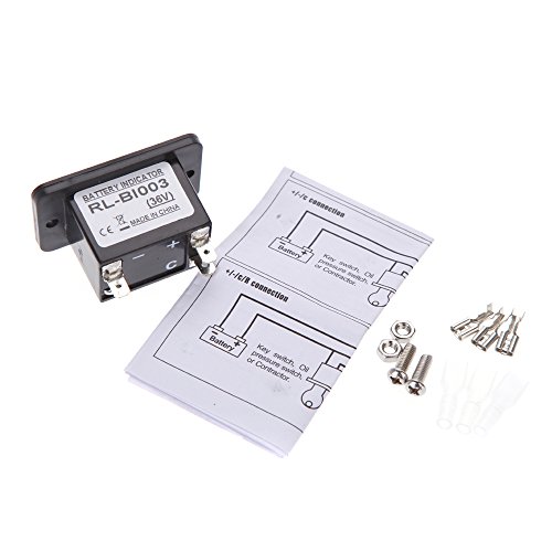 SEARON 36 Volt LED Battery Indicator Meter Gauge for Standard Lead Acid Batteries Yamaha Club Car Golf Cart Forklift ATV Lifter.(36V-Standard LAB)