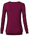Laksmi Women's Pleated V Neck Long Sleeve Breathable T-shirt Top