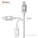 Jackery iPhone Charger [Apple Lightning Cable] Apple Certified MFI Lightning to USB Cable - 3 Feet - Compatible with iPhone 7 Plus 6S Plus 6 Plus SE 5S 5C 5, iPad 2 3 4 Mini Air Pro, iPod (White)