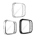 Seltureone(3 Pack Screen Protector Case Compatible for Fitbit Versa 2, Full Body Cover Scratch Resistant Shock Absorbing Ultra Slim Protective for Fitbit Versa 2 Cases (Clear,Black,Silver)