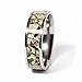 KingswayJewelry Mens & Womens Camo Engagement Wedding Rings Set Silver & Titanium