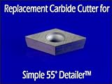 Replacement Carbide Cutter Insert for Full and Mid Size Simple 55 Degree Detailer Wood Lathe Tool