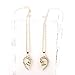 ZHUOTOP 2 Pcs Half Love Heart Couple Pendant Alloy Best Friends Necklace Friendship Gift Gold