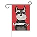 My Daily Welcome Schnauzer Dog Decorative Double Sided Garden Flag 12 x 18 inch Garden Banner Yard Flag