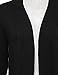 JJ Perfection Women's Open Front Knit Long Sleeve Pockets Sweater Cardigan, Awocal0212 black, X-Large