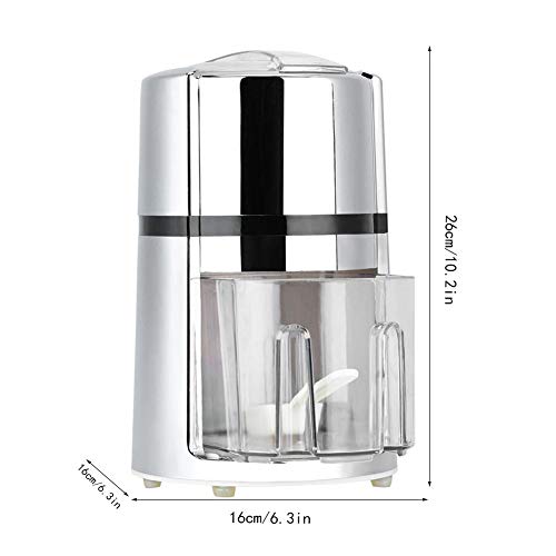 Electric Ice Crusher Snow Cone Portable Hand Crank Manual Ice Crusher Round Household Shaver Snow Cone Maker Kitchen Tool - Thumbnail 3