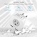 RXSQUL European Travel Plug Adapter, Universal International Power Travel Plug Adapter Converter with 2 USB Wall Charger, 2 x 15A Outlet Adapters for US to Europe EU Italy Spain Iceland-(White+Gray)
