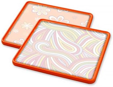 Naturnic Anti-Bacteria Patterned Cutting Board (ORANGE, SMALL SIZE) - 1 board