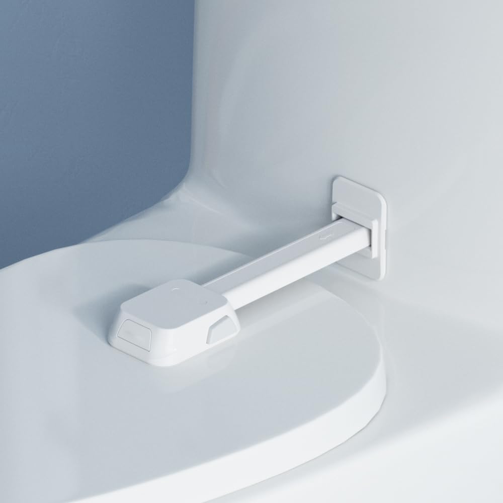 SAFELON 1 Pcs Child Proof Toilet Lock, Toilet Seat Lock for Baby Safety, Toilet Lid Lock Fit for Most Toilet, No Tools Needed (White) — image 1