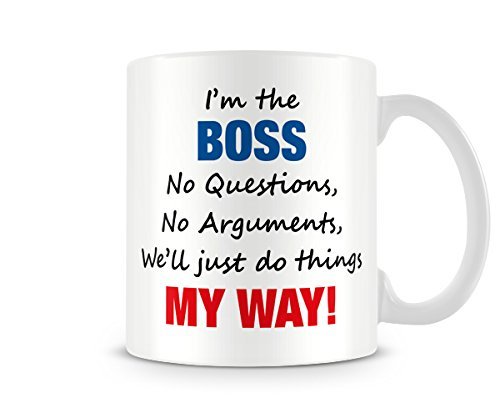 Behind the Glass - I'm The Boss - Printed Funny Mug - Great Gift/Present Idea, Ceramic, 11fl.oz.