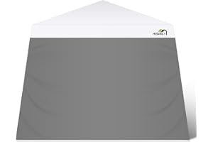 Hisinly Canopy Sidewall 8 * 8 ft, Slant Leg Sunwall with 210D Oxford Cloth, UV Protection and Waterproof, Suits Pop-up Tent/Instant Canopy/Commercial Canopy, Grey (Sidewall Only)