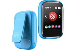 COLORCOOL Portable Bluetooth MP3 Player with 32GB Memory and HD Speaker, Multi-Function Music Player with Full-Touch Screen, Lightweight and Easy to Carry for Sports, Supports Micro SD Card up to 128GB