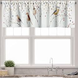 Ambesonne Birds and Nature Window Valance Pack of
