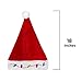 Blinking Light-up Plush Red Santa Hat + LED Christmas Bulb Necklace Kit for Ugly Sweater Xmas Holiday Party