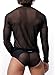 WINDAY Men's Sexy Underwear T-shirt Long Sleeve Mesh Top Undershirt Nightwear