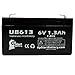 UB613 Sealed Lead Acid Battery (6V, 1.3Ah, 1300mAh, F1 Terminal, AGM, SLA) - Includes Two F1 to F2 Terminal Adapters - Compatible with North Supply 782322, Casil/Chee Yuen Ca613, Ex6v1.2a Djw6-12