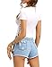 Haola Women's Summer Fashion Lace Up Side Crop Tops Short Tees Girls T Shirts