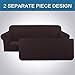 H.VERSAILTEX T Cushion Sofa Slipcovers 2 Piece Couch Covers Furniture Cover/Protector, Super Stretch Non Slip Soft Couch Sofa Cover with Elastic Bottom for Kids, Pets (XL Sofa 89