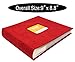 Golden State Art, Memo Photo Album Hold 4x6 Pictures - Design Book DIY Gift, Use for Family, Wedding, Memories, Collection (Red, 200 Pockets, 2 Photos Per Page, Suede)
