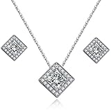 Stud Earrings Jewelry 18k White Gold Plated Fashion Jewelry Sets for Women
