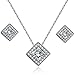 Stud Earrings Jewelry 18k White Gold Plated Fashion Jewelry Sets for Women
