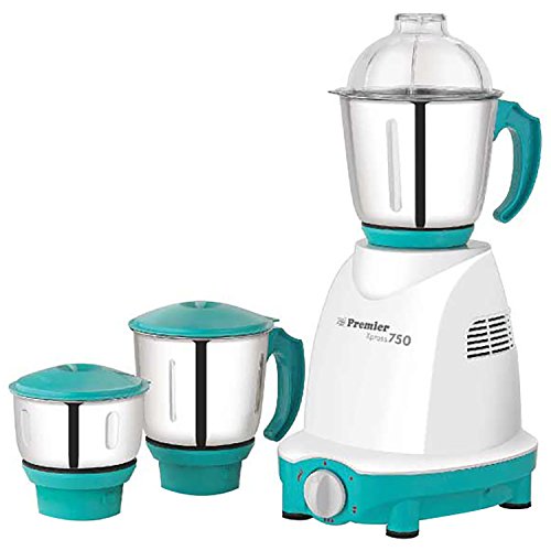 Premier Xpress Ruby PLUS KM Mixer Grinder, 750W, 3 Jars (Green White)