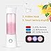 Portable Blender,USB Rechargeable Personal Smoothie Blender Mini Juicer Cup 480ML Fruit Juice Mixer Small Travel Blender for Shakes and Smoothies with Stainless Steel 6-Blades, FDA BPA Free (White)