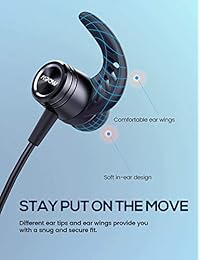 Mpow S10 [actualizado] Auriculares Bluetooth, Auriculares inalámbricos magnéticos con micrófono, IPX7 impermeables, auriculares deportivos de alta fidelidad, batería de 8 horas con cancelación de ruido