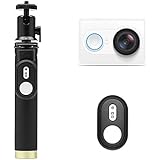YI Action Camera with Selfie Stick &amp; Bluetooth Remote (US Edition) White