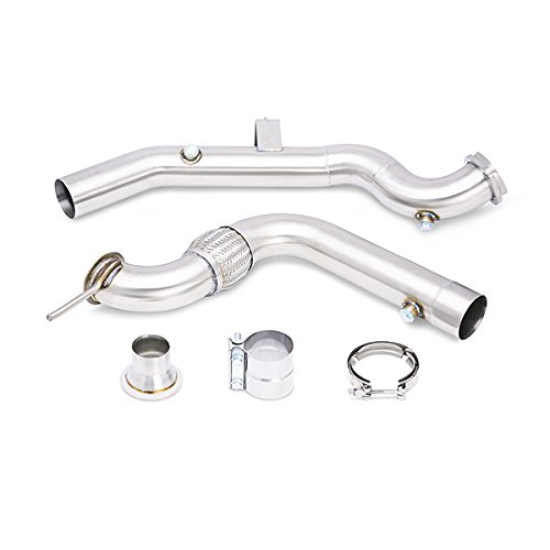 Mishimoto MMDP-MUS4-15 Ford Mustang EcoBoost Downpipe, 2015+ W/Out Cat, Silver
