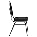 Flash Furniture HERCULES Series Teardrop Back Stacking Banquet Chair in Black Patterned Fabric - Silver Vein Frame