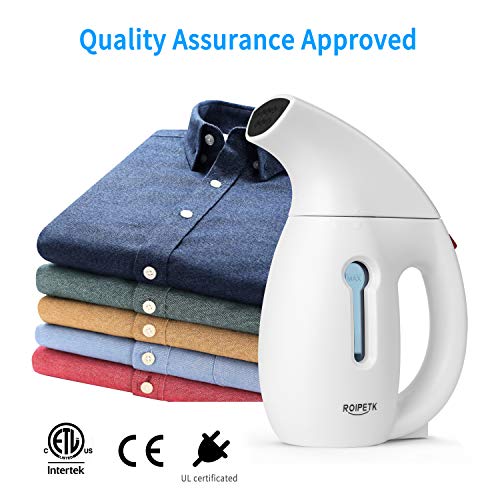 ROIPETK Handheld, 180ml Powerful Wrinkle Remover Garment Fabric Steamer.Portable,Compact-Travel/Home.Automatic Shut-Off Safety Prote Steamer for Clothes, White - Thumbnail 4