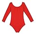 DANSHOW Girls' Team Basic Long Sleeve Leotard for Toddler Gymnastics Dance Ballet(2KD3028-L-04)