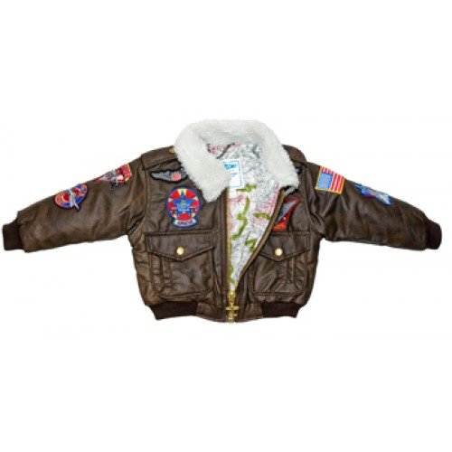 FLIGHTLINE CHILDREN/TODDLER BROWN BOMBER JACKET Size Toddler 2