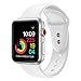 Sport Band Compatible with Apple Watch 38mm 40mm 42mm 44mm,Soft Silicone Strap Replacement Wristbands Compatible with Apple Watch Sport Series 4 Series 3 Series 2 Series 1 Nike+ Sports and Edition