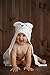 Bimboly Extra Soft Baby Bamboo & Cotton Hooded Towel + Bonus Bath Set | Antibacterial and Hypoallergenic | Keeps Baby Dry and Warm | Sized for Infant and Toddler | Baby shower Gift | Ivory