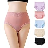 Mryumi Women Lace Panties Sexy Lingerie Cotton Underwear 5 Pack waist Briefs