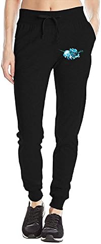 NUlilili Casual Women's Elastic Sweatpants Light Green Art Narwhal Watercolor Sports Pants