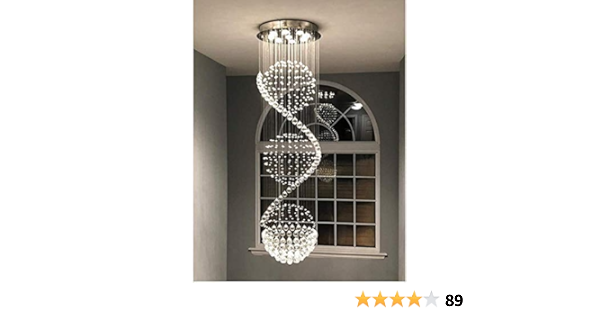 Modern Spiral Sphere Crystal Chandelier 