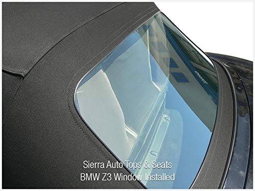 Sierra Auto Tops Convertible Soft Top Replacement, compatible with BMW Z3 1996-2002, w/Plastic Window, Stayfast Canvas, Black